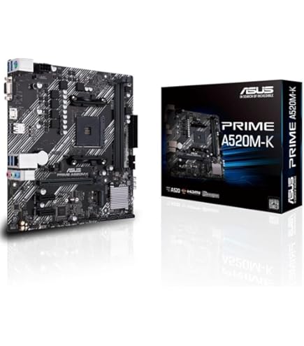 Placa Mae Asus Prime B550M-K AM4/DDR4/VGA/DVI/HDMI/M2/mATX